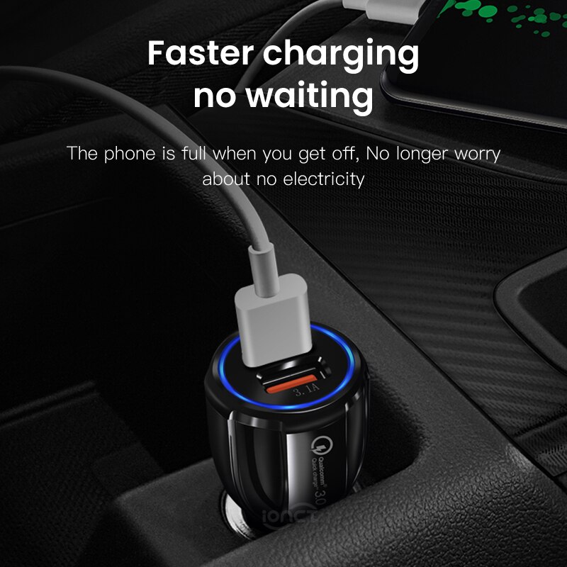 Auto USB Ladegerät Schnell Ladung 3,0 qc 2,0 praktisch Ladegerät 2 Hafen USB Schnelle Auto Ladegerät für iPhone Xiaomi Tablette Auto-Ladegerät