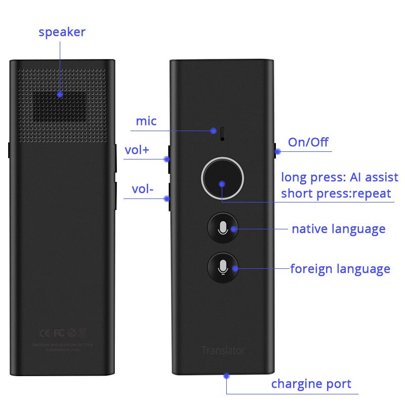 Portable 40 Languages Smart Voice Translator Real-Time Multi-Language Translator Tradutor for Business Traveling