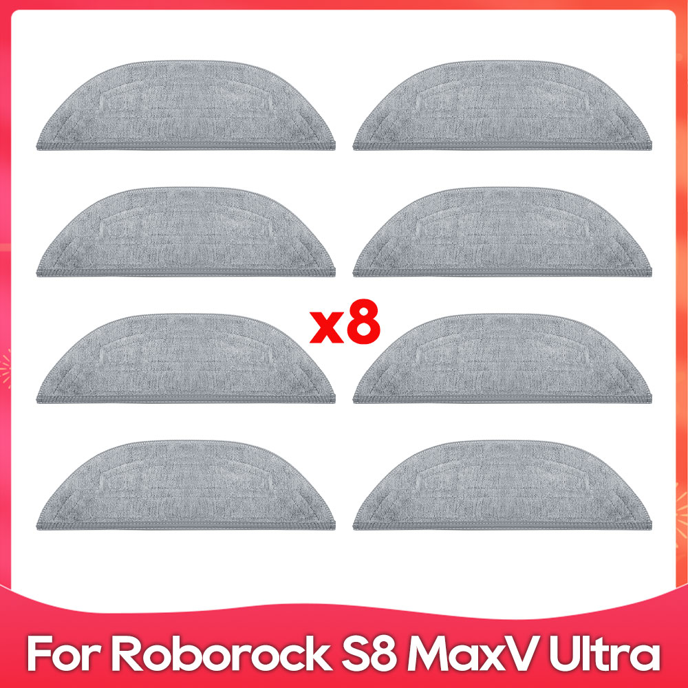 Geschikt Voor ( Roborock S8 MaxV Ultra ) Reserveonderdelen voor Robotstofzuiger Hoofdzijborstels Dweildoeken Hepa-filters Stofzakken Accessoires: Bruin