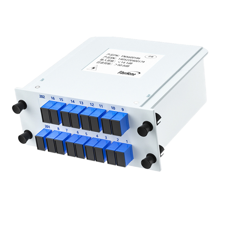 Optical Fiber Splitter FTTH PLC Splitter Box 1-2 1-4 1-8 1-16 SC UPC/APC Cassette Plug-in Type Planar Waveguide Optical: SKY BLUE