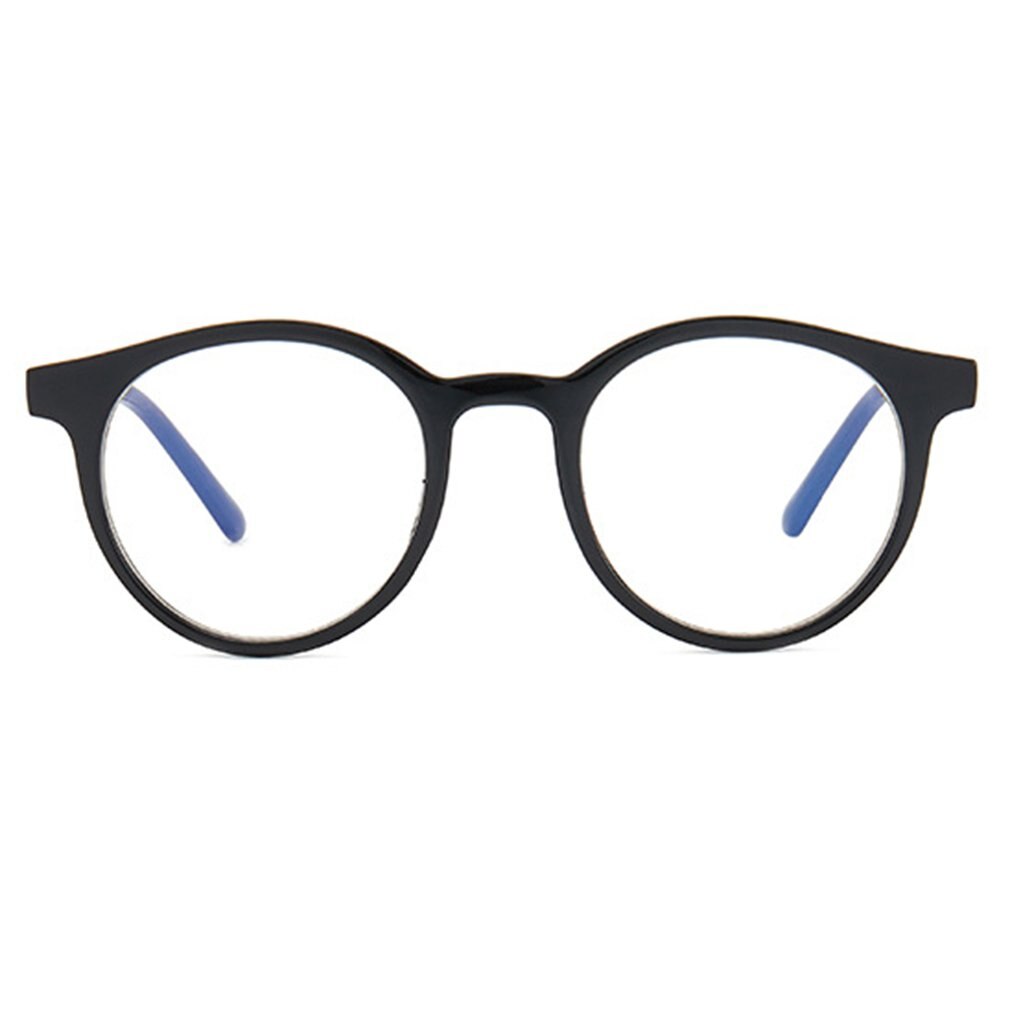 De de gafas de Marco No grado gafas de marco redondo gafas marco óptico portátil práctico gafas: Black