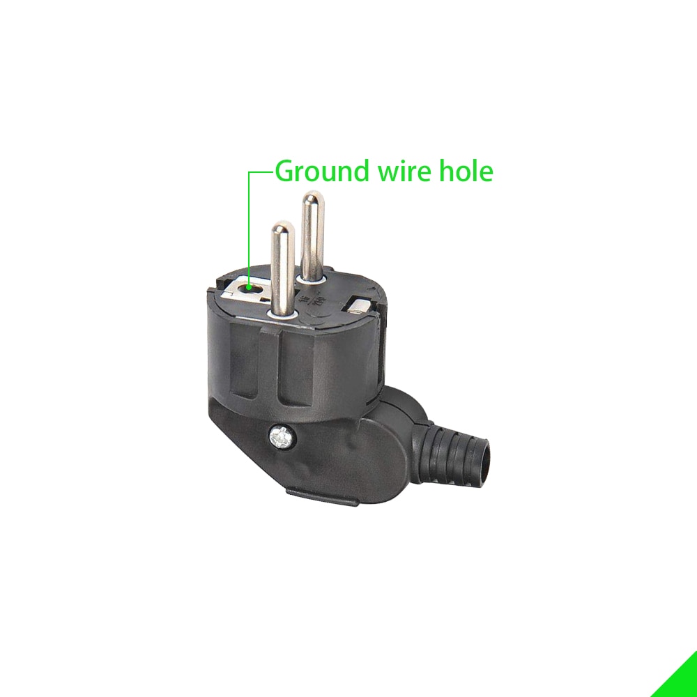 EU 16A Plug French Korea 4.8mm Pin DIY Rewireable Plug