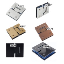 2Pcs/Lot 304 Stainless Steel 180 Degrees Frameless Glass Screen Hinge Glass To Glass Hinges Shower Enclosure Cubicle Rose Black