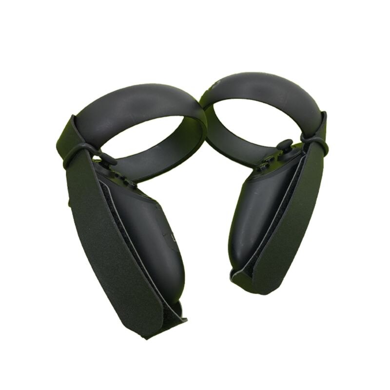 Correa de cuero PU para el mango del nudillo, accesorio de agarre para el controlador táctil Oculus Quest/Oculus Rift S, 1 par