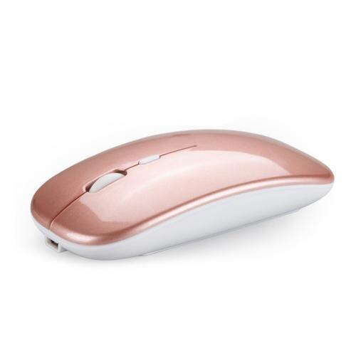 2.4G bezprzewodowy USB akumulator Bluetooth 5.0 cichy do gier myszka do PC Laptop: B
