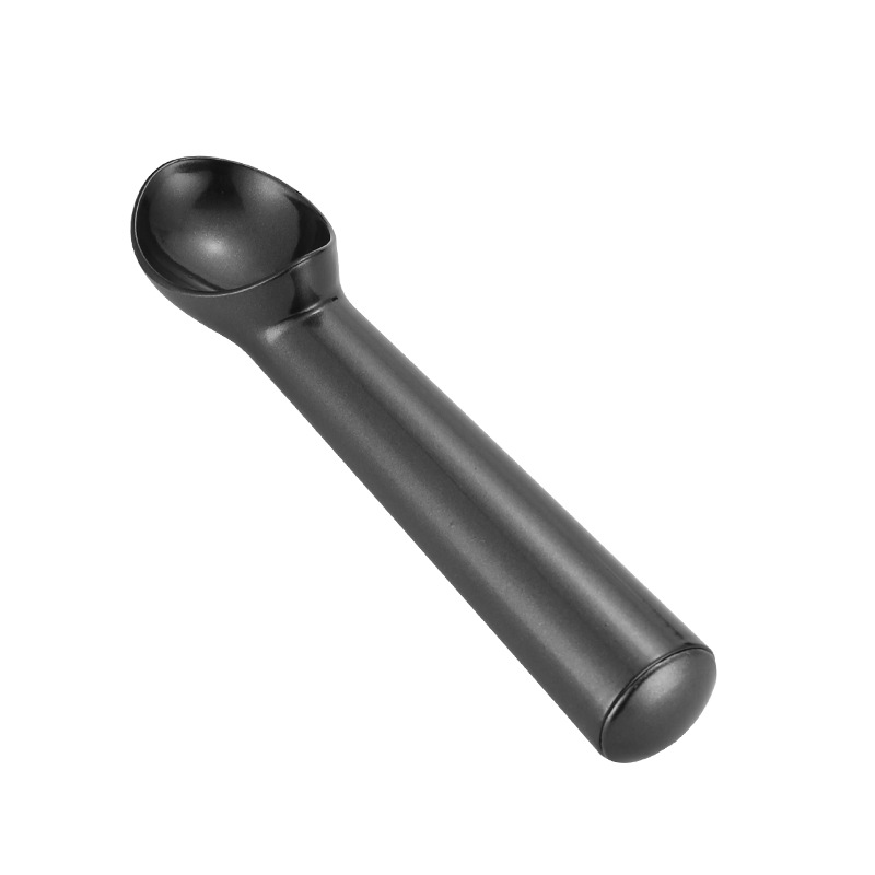 Reusable Household Ice Cream Tool Portable Aluminum Alloy Non-stick Anti-feeze Ice Cream Scoop Spoon for Home Kitchen accessory: Matte Black