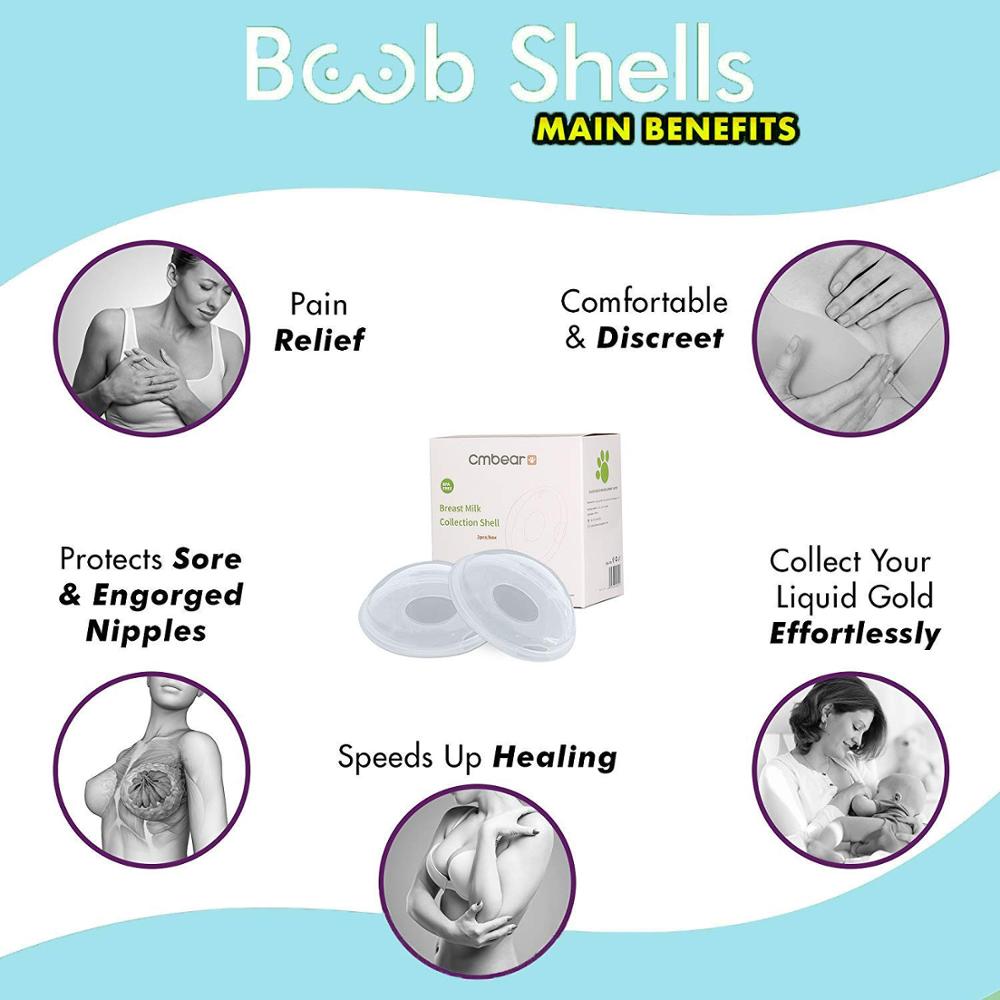 Breast Shells for Sort Nipples for Pumping or Breastfeeding, for Your Unique Body, Flexible and Easy to Wear, Made Without BPA