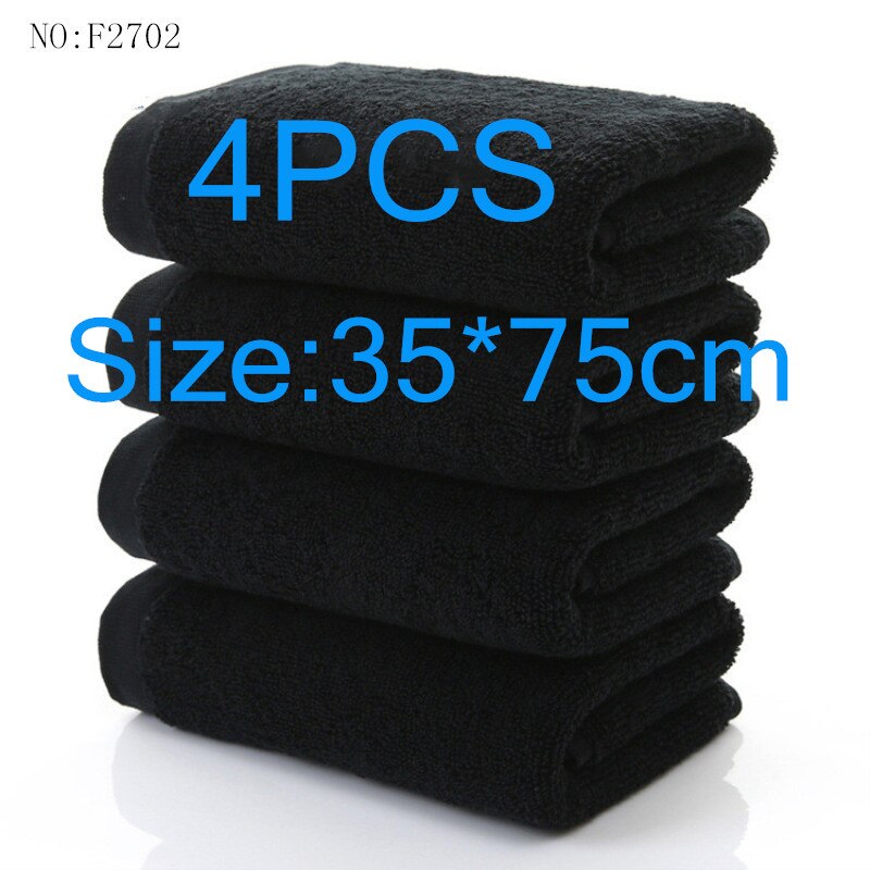 Asciugamani asciugamani neri Premium-100% cotone, Ultra morbidi e altamente assorbenti, asciugamani da 600gsm, asciugamani di qualità Hotel e Spa: 4F2702  4PCS 35X75