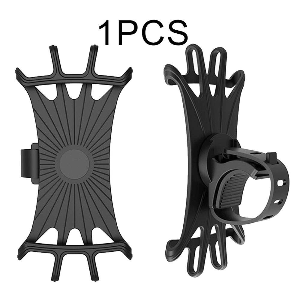 Soporte giratorio de teléfono móvil para bicicleta, de silicona, para manillar de motocicleta de 4,0-6,0 pulgadas