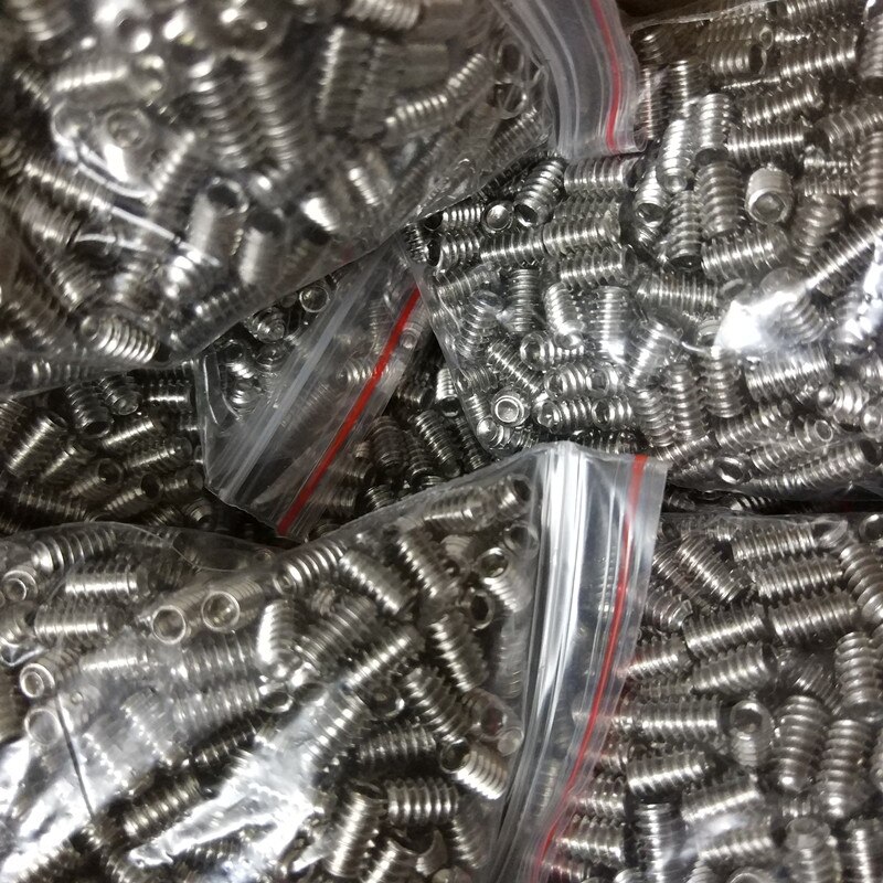 100 PCS 9mm Silver Stainless Steel Surfboard Fin Screws For Water Sports Surfing All Double Tabplugs Surfing Outdoor Accessories