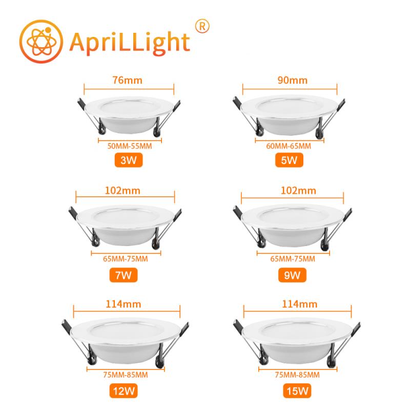 ledet downlight 3w 5w 7w 9w 12w 15w innfelt taklampe 220v 230v 240v ledet pære soverom kjøkken innendørs ledet få øye på belysning