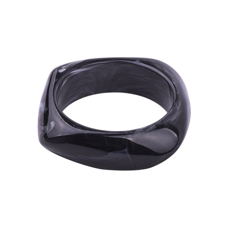 Klassieke Mode Hars Manchet Armbanden Armbanden voor Vrouwen Acryl Brede Onregelmatige Geometrische Armbanden Vrouwelijke Charme Sieraden: black