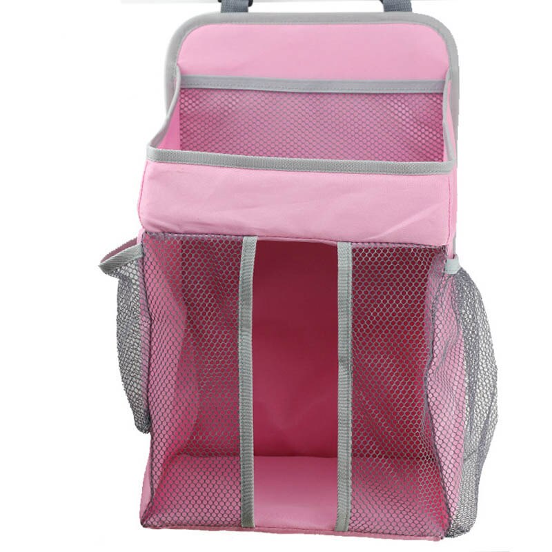 Portable Crib Organizer Baby Bed Hanging Bag for Infant Essentials Diaper Storage Cradle Bag Bedding Set Diaper Bags: pink
