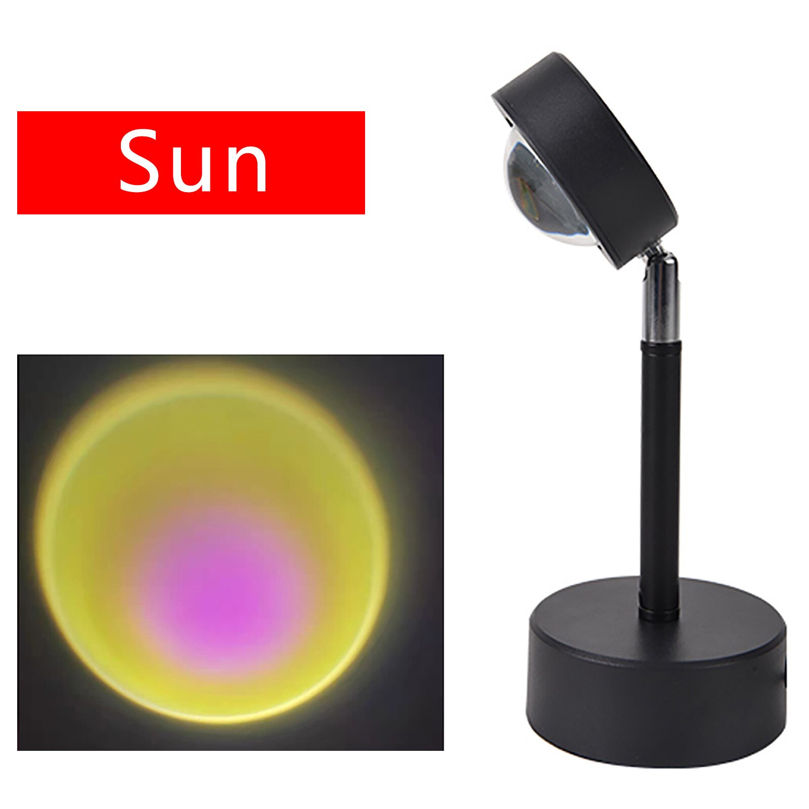 Usb Power Instelling Zon Projector Sfeer Led Nachtlampje Vul Licht Voor Woonkamer Slaapkamer Romantische Kleurrijke Lamp Verlichting: Sun
