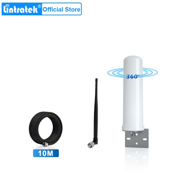 Lintratek Signaal Booster Antenne 2G 3G 4G Antenne Kit Voor Gsm Lte 900 1800 2100 Cellulaire Signaal versterker Repeater 10M: Whip antenna