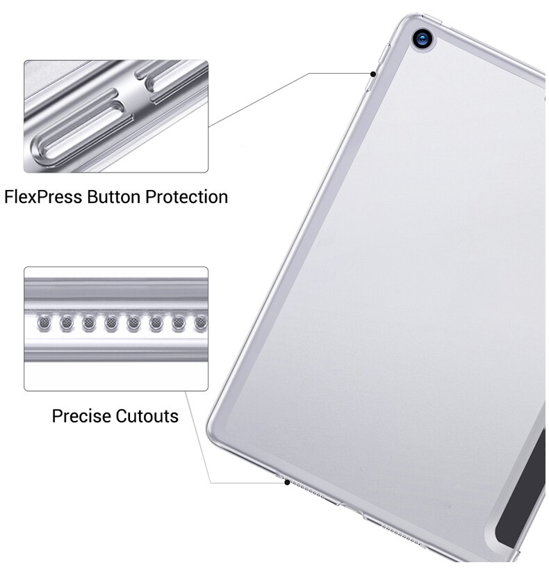Tablet Case Voor Samsung Galaxy Tab S5e 10.5 "Smart Sleep Wake Beschermende Solid Shell Stand Cover Drievoudige Voor SM-T720/T725