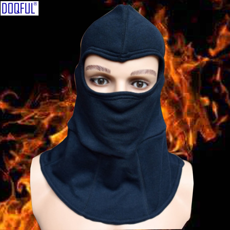 Feuer Isolierung Sicherheit Arbeit Helm Flammschutzmittel Gestrickte Stoff Kopfbedeckungen Hohe Temperatur Arbeits Kopf Gesicht Schutz
