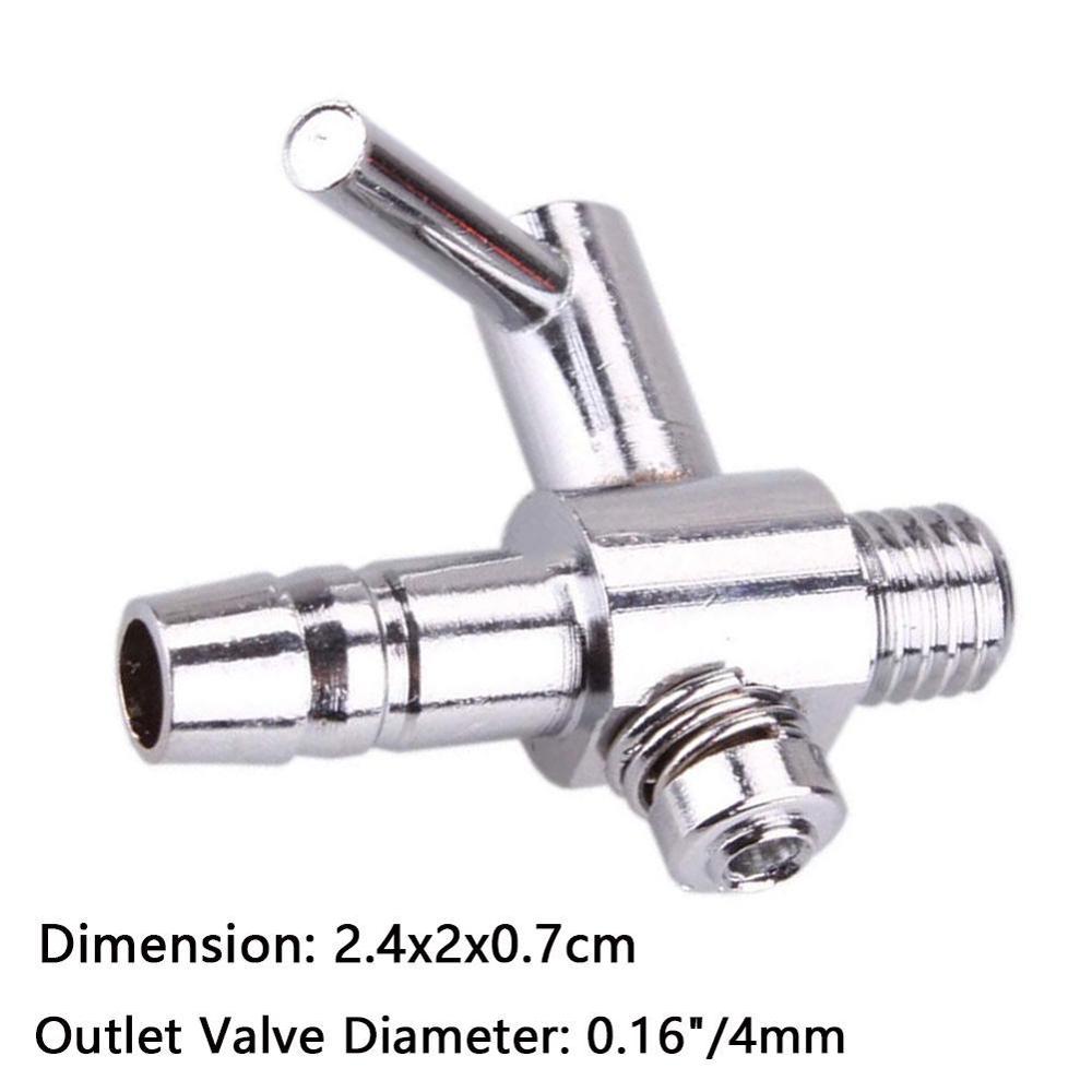 1PC airflow distributor lever control valve fish tank oxygen tube stainless steel dispenser aquarium gas volume control valve