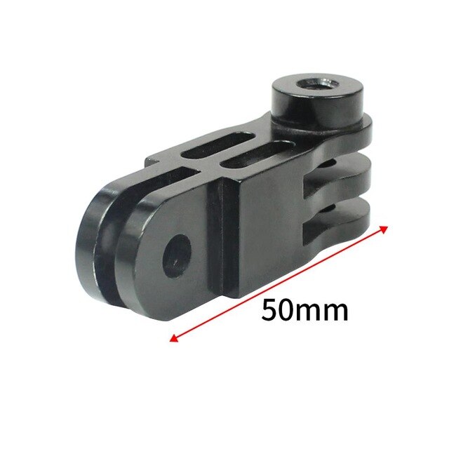 Adattatore per montaggio su braccio a tre vie in alluminio CNC per GOPRO Hero10 9 8 7 6 1 2 3 + 4 5 Session /Yi /SJcam /EKEN /Sony Action cam: Black long adapter