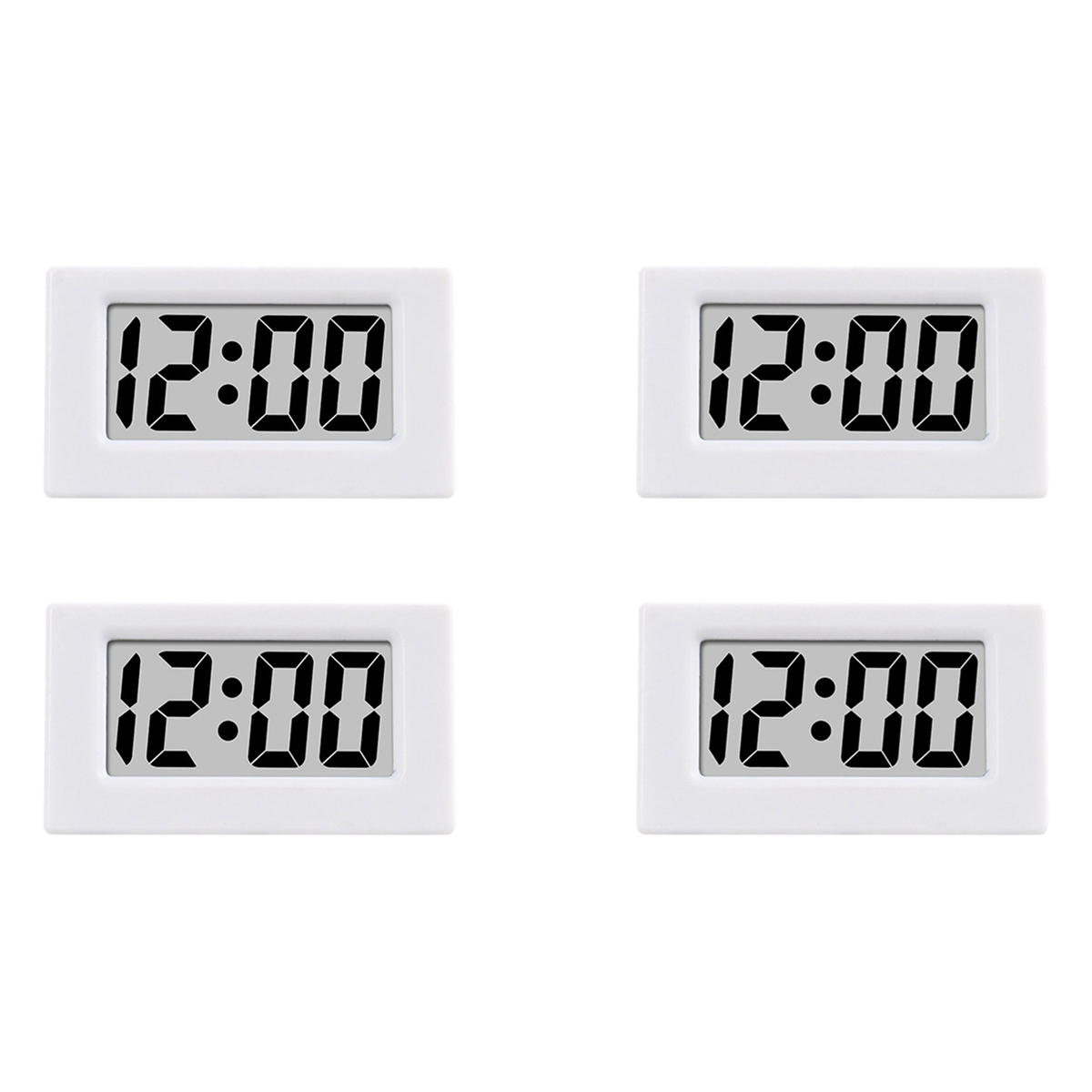 CABE-4X Mini Clock Triangle LED Screen Lectronic Digital Alarm Screen Desktop Clock For Home Office Table Bedroom Decor White