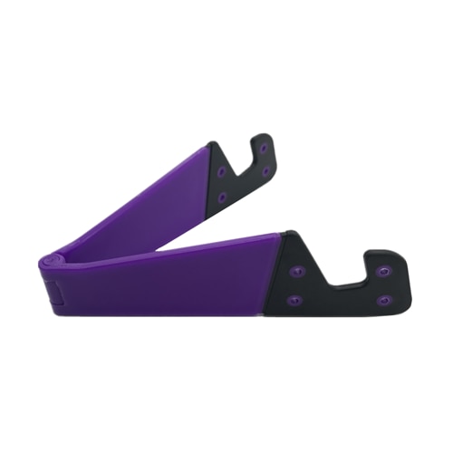 Bsliufang universal v-em forma de suporte do telefone celular móvel para smartphone & tablet ajustável plástico dobrável suporte portátil: purple