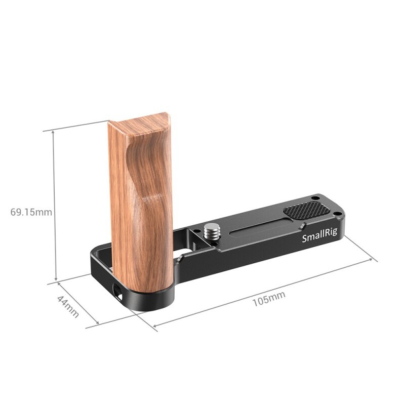 SmallRig L-Shaped Wooden Grip for Canon G7X Mark III W/ 1/4 Thread Holes for Tripod Connected Vlog Vlogging Rig 2445