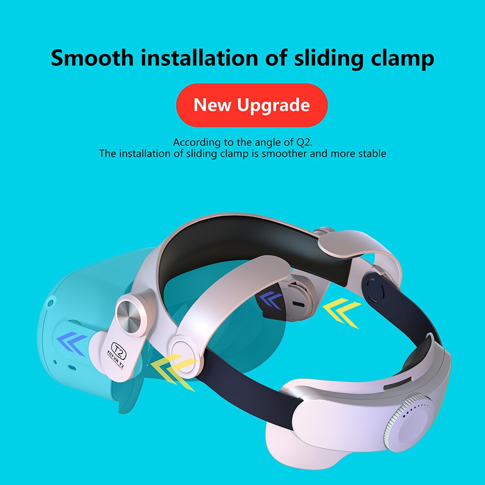 Head Strap for Oculus Quest 2 Replacement for Elite Strap Comfort Foldable Adjustable Reduce Face Pressure Accessories for VR