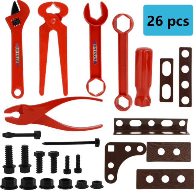 Kinderen Speelhuis Speelgoed Simulatie Elektrische Boor Moer Reparatie Tool Set Jongen Plastic Reparatie Tool Speelgoed Combinatie: A