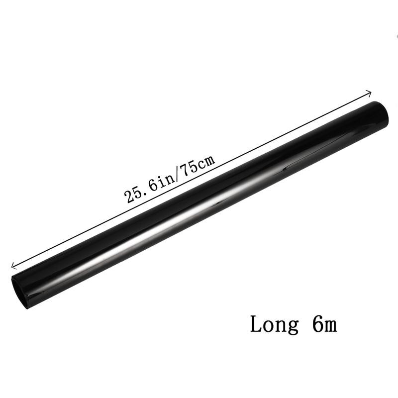 Película opaca para ventana de coche y furgoneta, protección solar Universal, color negro oscuro, 75CM x 6M, Reducción de calor deslumbrante de privacidad