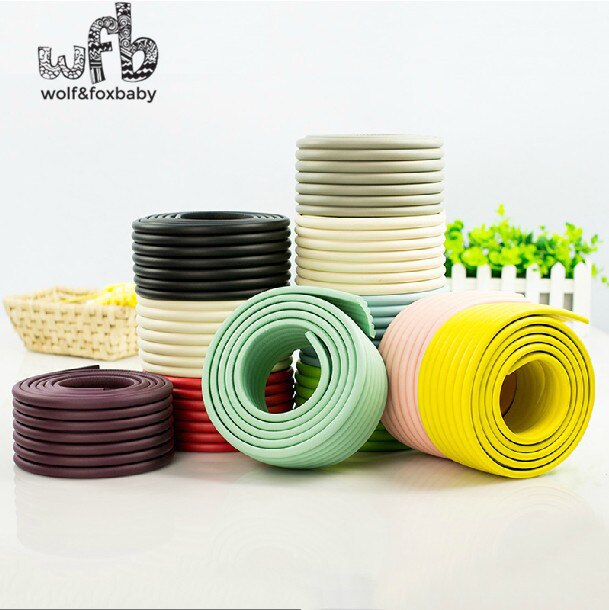 2 m/pak Baby bumper strip Baby Veiligheid hoekbeschermer Tafelrand Corner Kussen Strip met 3 M Sticker2014