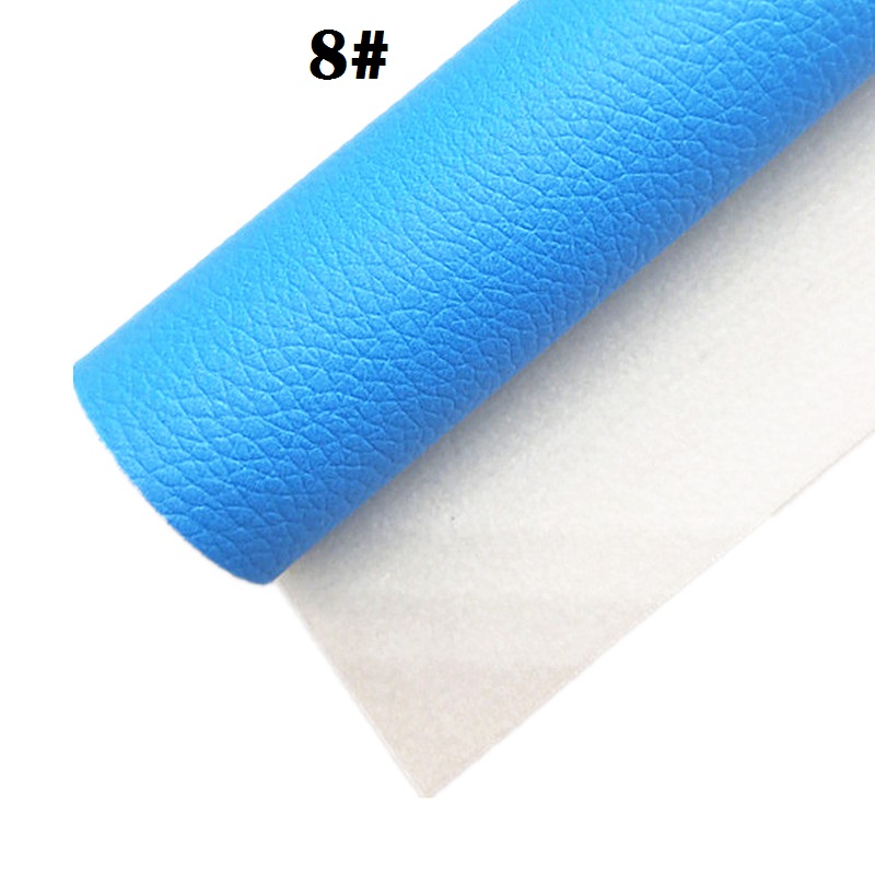 Neon Colors Litchi Textured Solid Synthetic Faux Leather Vinly Fabric Sheets with Felt Backing DIY Bows 21X29CM R416A: 8-30X134CM