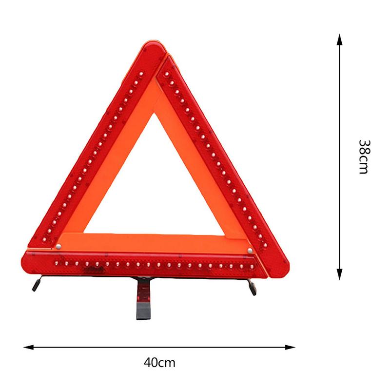 Universal auto bil led röd varningstriangel reflekterande led band reflekterande tejp bilar reflexer nödstoppskylt