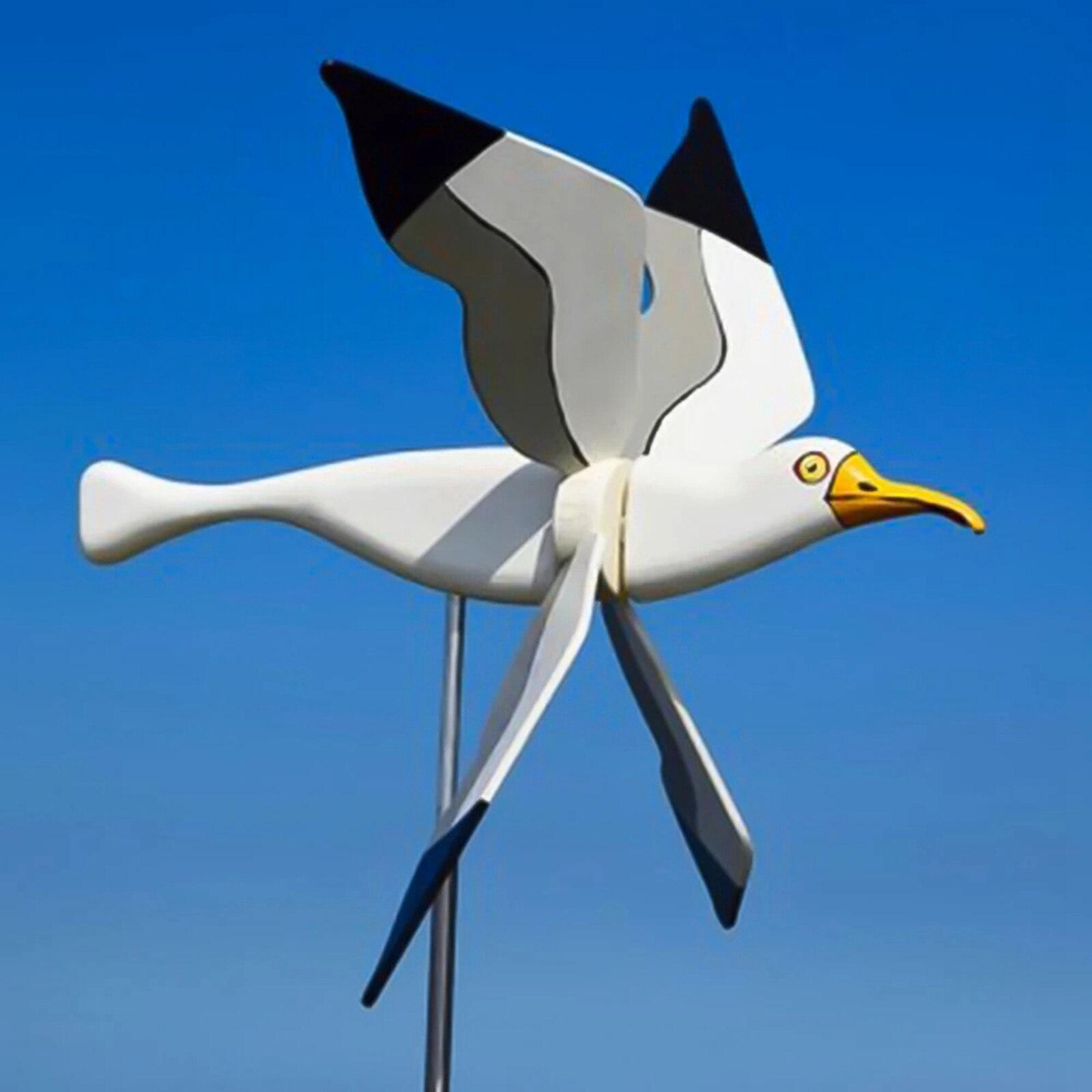 WhirligigSeagull Windmill Garden Ornaments Weather Resistant For Outdoor