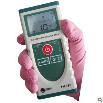 Håndholdt overflademodstandsmåler elektrostatisk statisk elektricitetstester temperaturmåling med lcd-skærm