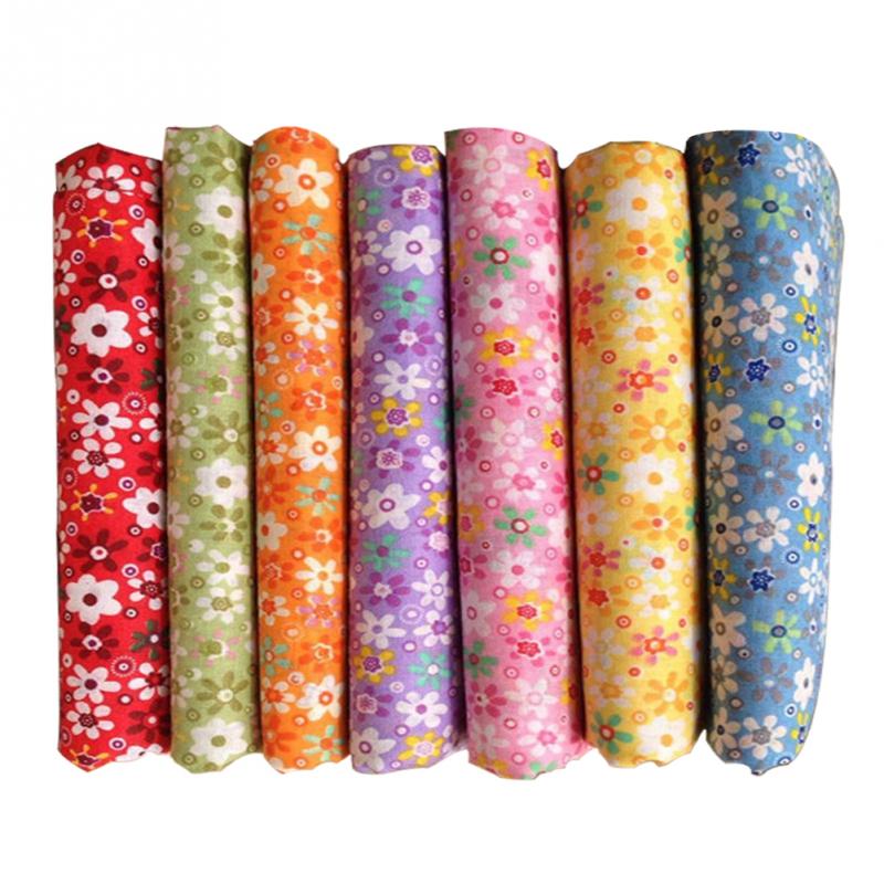 7 stks/partij Bloemen Serie Twill Katoen Stof, Patchwork Doek, DIY Naaien Quilten Fat Quarters Materiaal Voor Baby & Kind