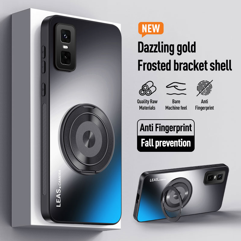 Para Infinix GT 30 Pro 5G Funda de lujo mate 360 ° Funda trasera con soporte para Infinix GT30 Pro, Funda magnética a prueba de golpes