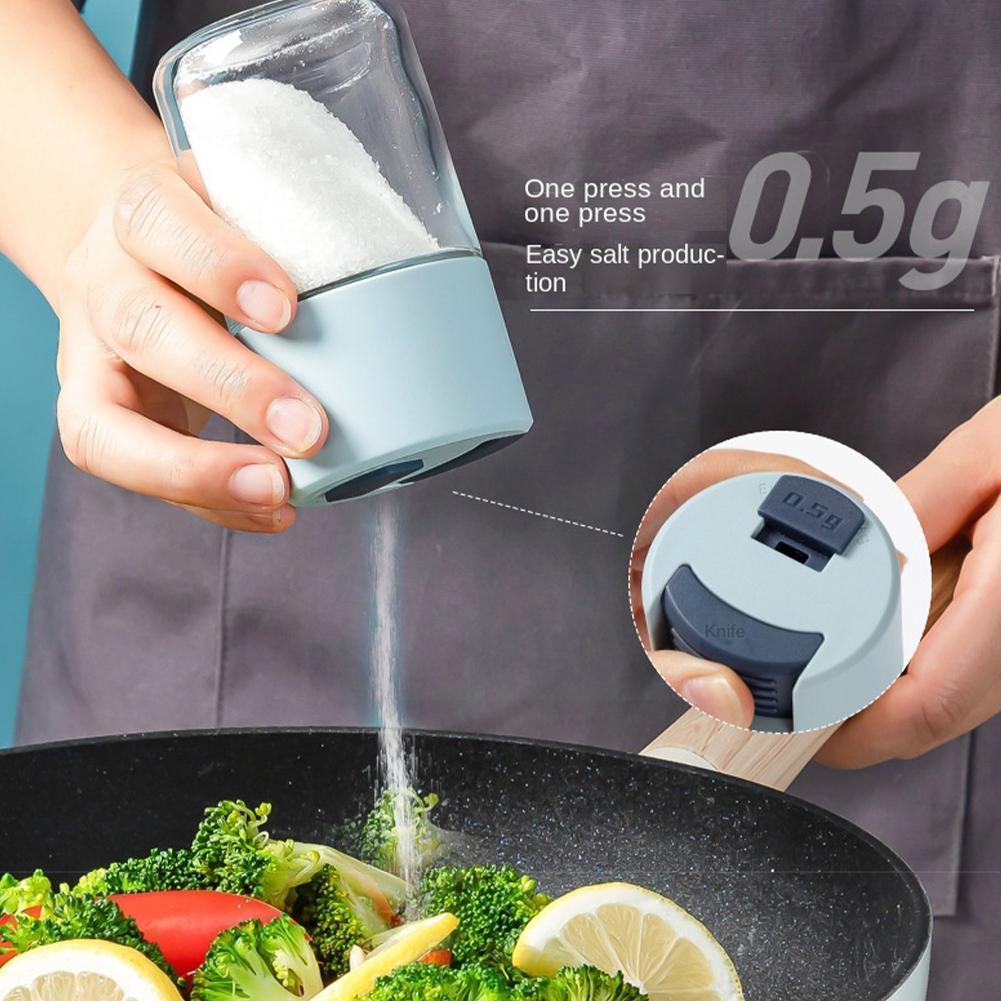 Kitchen Metered Salt Dispenser Salt Control Bottle Type Container Limited Press Seasoning Bottle Jar Seasoning P3B3