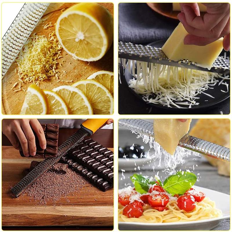 Lemon Zester Cheese Quick Grater Stainless Steel Chocolate Grater Handheld Fruit Peeler Lemon Cheese Planer Kitchen Accessories