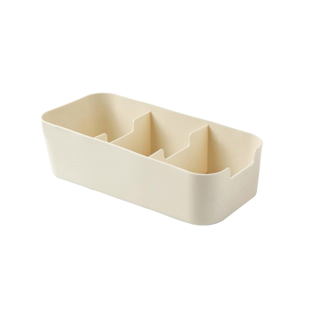 Socks Underwear Storage Box Bathroom Close-Fitting Clothing Desktop Stackable Storage Box Wardrobe Drawer Household Organizers: Beige