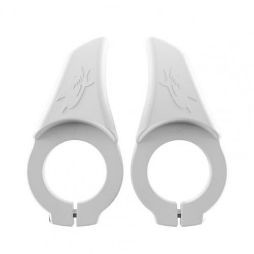 Repose-pied pour vélo de route longue distance, 1 paire, avec cornes, petit support auxiliaire: White
