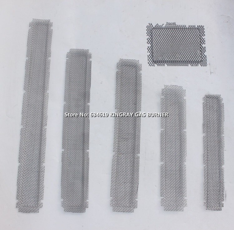 Malla de combustión para quemador de Gas, hierro, cromo, aluminio, resistente al calor, pantalla de malla, quemador, superficie duradera, red de protección: 140x190mm