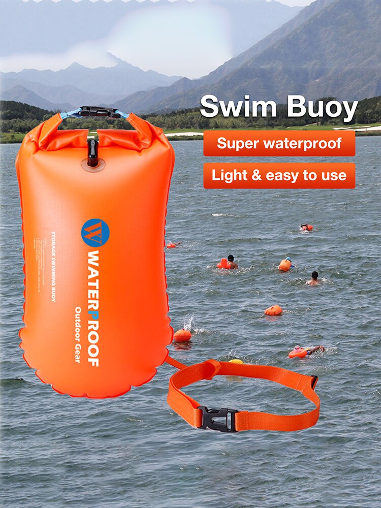 Dubbele Airbag Rugzak Zwemmen Boei Waterdichte Dry Bag Zwemmen Boei Waterdichte Zwemmen Bubble Zwemmen Kleding Opbergtas