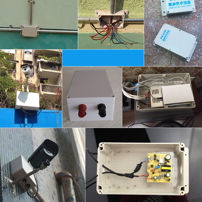 1PCS Outdoor Waterproof Power Box ABS plastic Electric Control Case Sealed Cable Branch Junction Wire Boxes Electrical Equipment