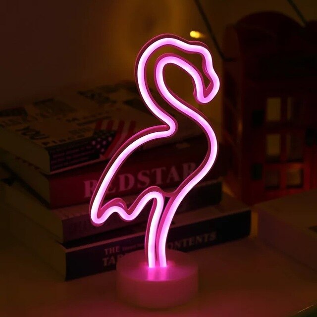 Rainbow Led Neon Night Light Home Decor Kids Girls Kawaii Bedroom Interior Lighting Aesthetic Room Decor Lamp: Flame bird