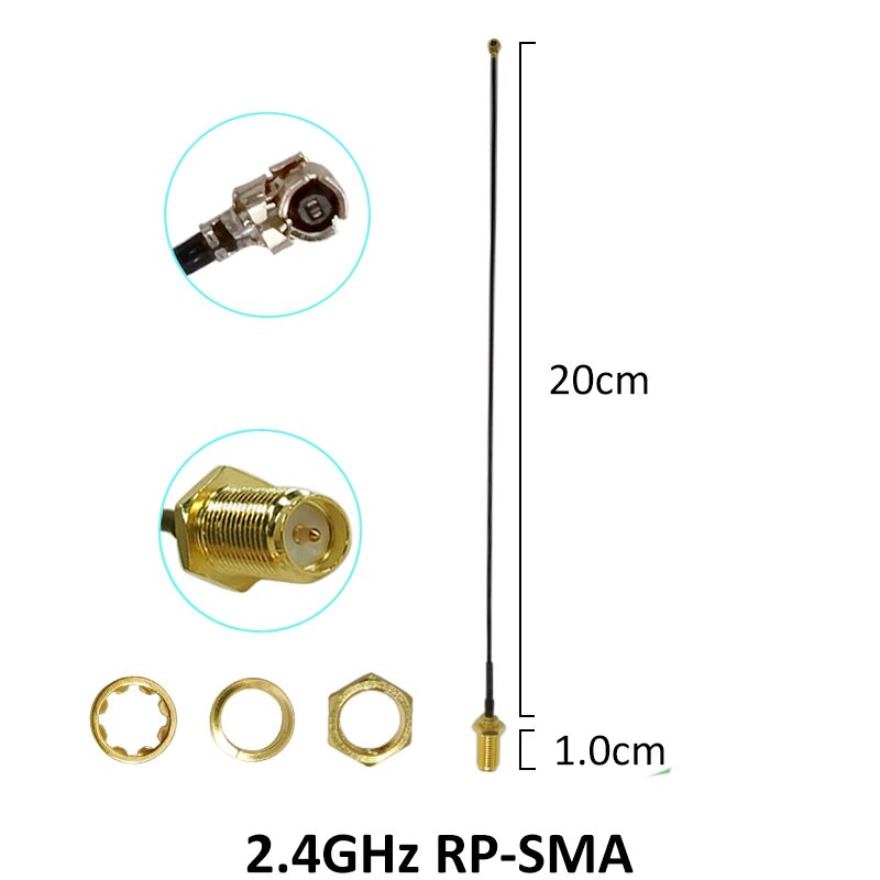 2.4 ghz wifi antena 5dbi antena RP-SMA conector macho 2.4 ghz antena wi-fi roteador + 21cm pci u. fl ipx para sma macho trança cabo