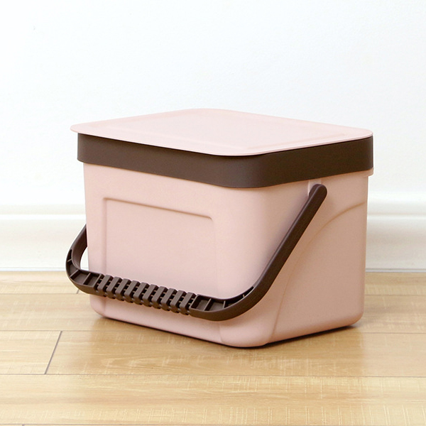 Trash Can Kitchen Wall Mounted Garbage Bin Recycle Compost Bin Bathroom Dustbin L9 #2: Pink