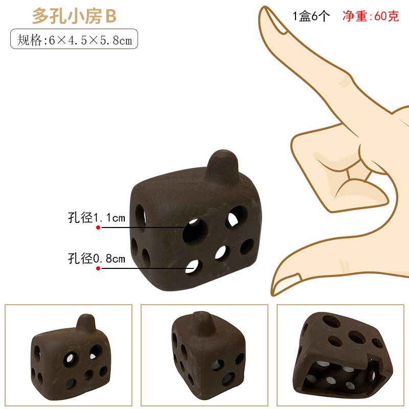 Aquarium Accessories Fish Tank Fish Eggs Decorations Cave Aquarium Shelter Ceramic Shrimp Spawn Live Hide Breeding Holes: NEX009-B