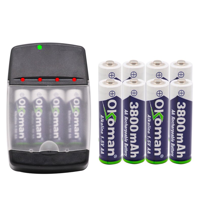 AA 3800mah 1.5V alkaline rechargeable battery for light electric toy battery and alkaline battery charger