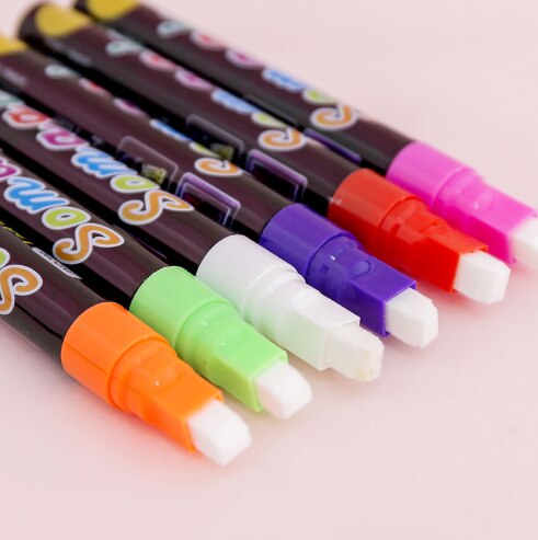 8 piezas de tiza líquida borrable resaltador fluorescente rotulador colorido arte pintura para pizarra LED escuela