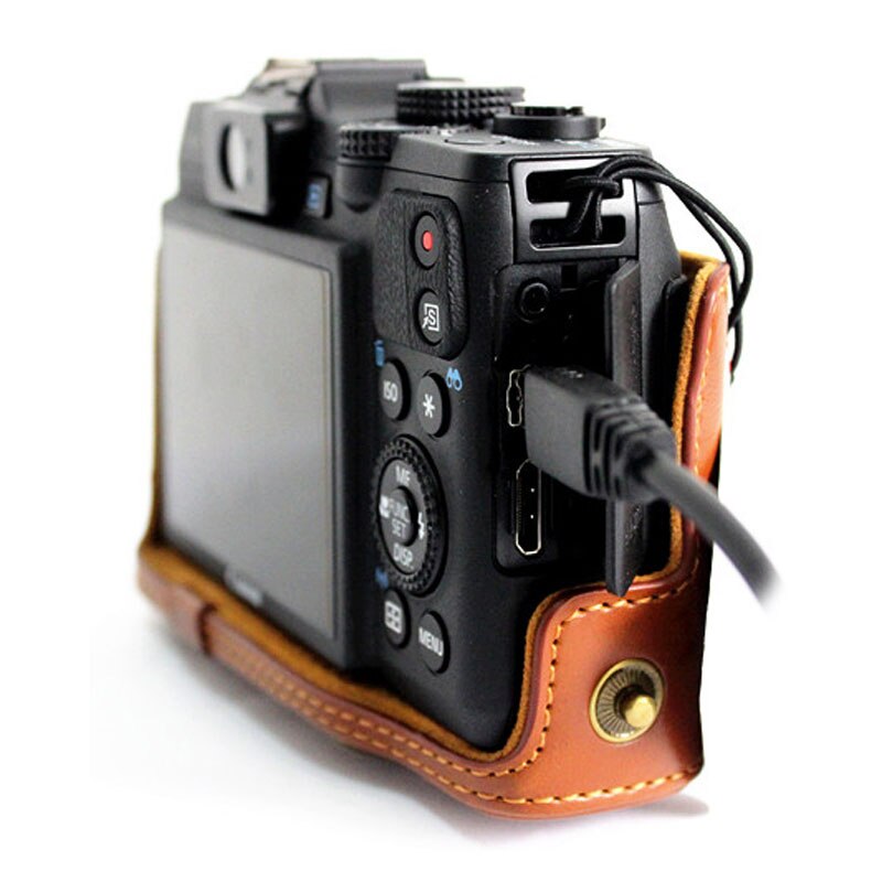 Leather Camera case bag Grip Strap for Canon POWERSHOT G15 G16